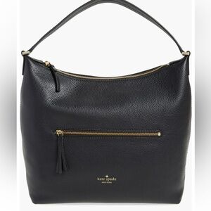 Kate Spade Black Pebbled Leather Hobo